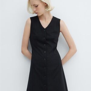 Mango Black Sleeveless Dress NWT Medium